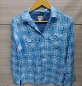 Free gift 🎁 &amp; Light Blue Plaid Shirt