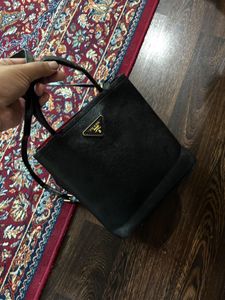 Prada Black Leather Shoulder Bag