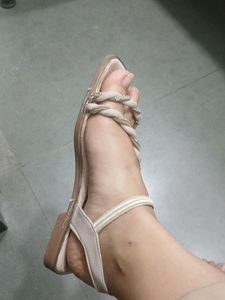 Sparkly Embellished Flat Sandals
