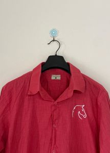 Men's Red Cavalla Shirt with Horse Logo