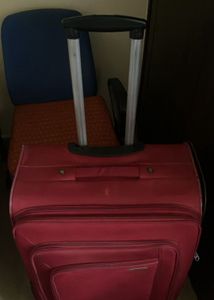 Spacious Red Travel Suitcase