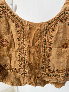 Embroidered Boho Crop Top