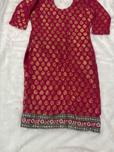 Elegant Pink &amp; Gold Kurta
