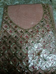 Elegant Peach Embroidered Kurta Set