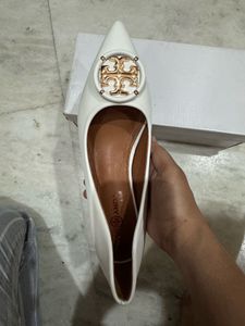 White Tory Burch Heels
