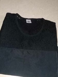 Black mesh top