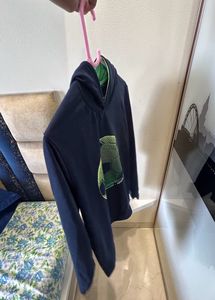 Green Color Hoodie With Cap