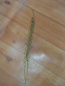 Layered Gold Tone Chain Necklace