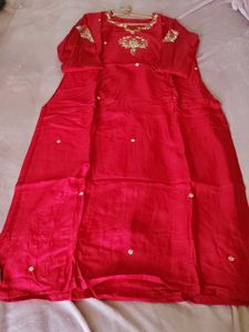 Elegant Red jordosi embroidary Kurta