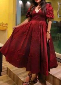 Elegant Maroon Maxi Dress