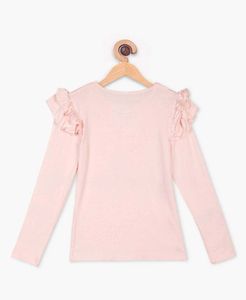 Full sleeve peach t-shirt