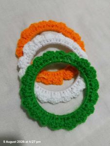 Handmade Tricolor Bangles Set