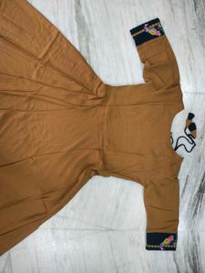 Elegant Brown Anarkali Dress