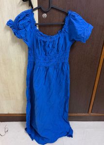 H&amp;M Blue Poplin Dress