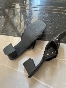 Stylish Black Studded Slides