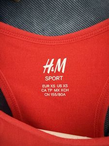 H&amp;M Red Crop Top &amp; Shorts Set