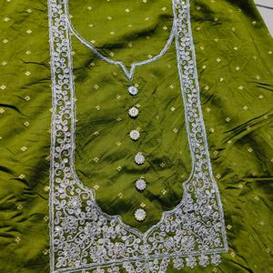 Jaam Cotton Suit , dress material with Banarasi Du