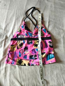 Halter Neck y2k Beach Vibes printed aesthetic top