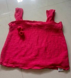 sheer Cute Pink Spaghetti Strap Top