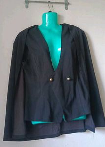 Stylish Black Blazer Cape good condition