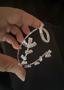 Sparkling Leaf &amp; Drop Bangle Bracelet