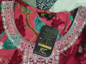 Women's Pink Floral Kurta Set