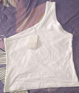 Mango one shoulder top