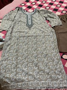 Stylish Printed Cotton Kurta Set