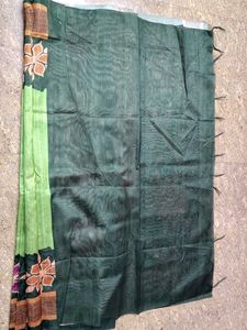 Green Saree Floral Print with blous
