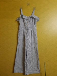 Blue And White Stripe Jumpsuit