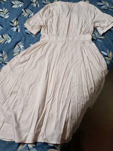 CUTE BUTTON-DOWN MIDI DRESS