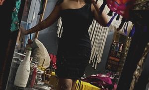 SSS Diva Black Ruched One Side Dress