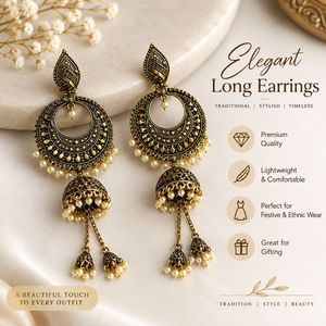 Antique Oxidized Jhumka Earrings