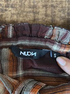 Nuon Brown Plaid Co-ord Set