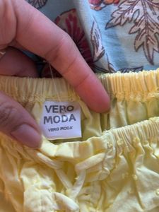 Vera Moda Yellow Crop Top