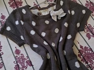 Polka Dot Winter Dress For Girls | Women