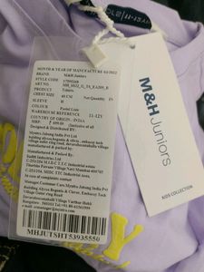 Lavender Printed Casual T Shirt (Girl's)