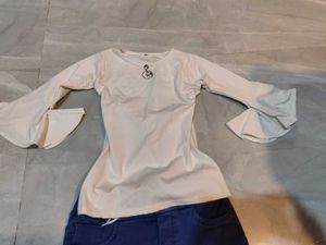 Flared Sleeve Top &amp; Cargo Pants Set