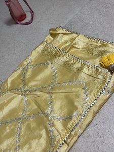 Beautiful Yellow Embroidered saree