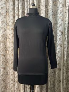 Elegant Black Mock Neck Top