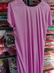 Lace Trimmed Satin Nightgown