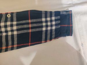 🔀Boy 10-12 Blue checked plaid Shirt with Deni