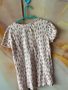 Feather Print Casual T-Shirt
