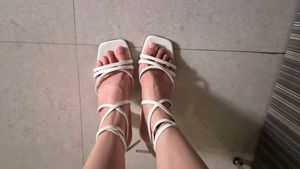Chic White Block Heel Sandals