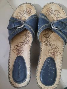 Hush Puppies Blue Floral Slides