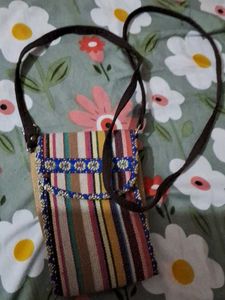 Boho Striped Crossbody Bag