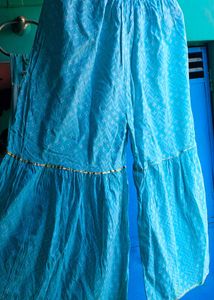 Beautiful Blue Kurta Set with Tassel (M)