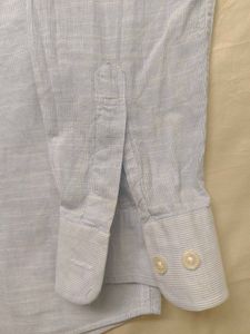 Men's Blue Striped Dress Shirt