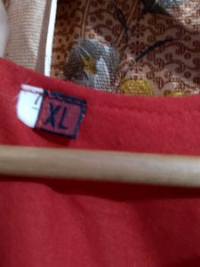 Vibrant Red Embellished Kurta