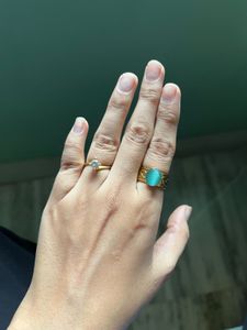 Anti-tarnish blue ring